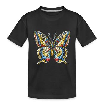 Butterfly: Artistic design for nature lovers - Kids' Premium Organic T-Shirt - black - Front