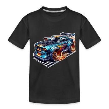 Voiture de sport tuning voiture - T-shirt bio Premium Enfant - noir - Devant