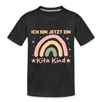 I'm now a daycare child 2025 Kita Start - Kids' Premium Organic T-Shirt - black - Front