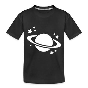 Icône Saturne - T-shirt bio Premium Enfant - noir - Devant
