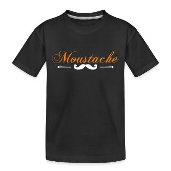 moustaches, Idée cadeau d'élégance. - T-shirt bio Premium Enfant - noir - Devant