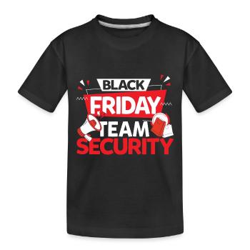 Black Friday Team Security - Kinder Premium Bio T-Shirt - Schwarz - Vorne