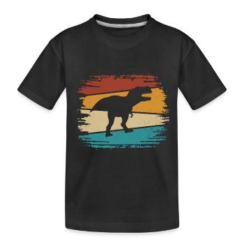 T-Rex - Kinder Premium Bio T-Shirt - Schwarz - Vorne