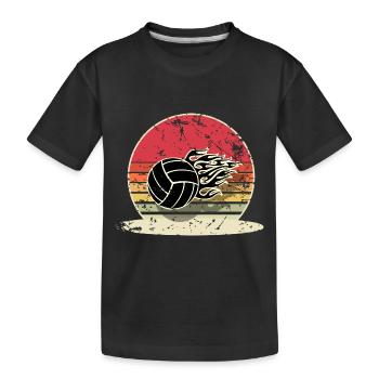 Volleyball - Kids' Premium Organic T-Shirt - black - Front