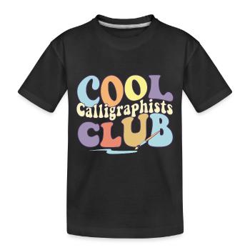 Club de calligraphie cool professionnel - T-shirt bio Premium Enfant - noir - Devant