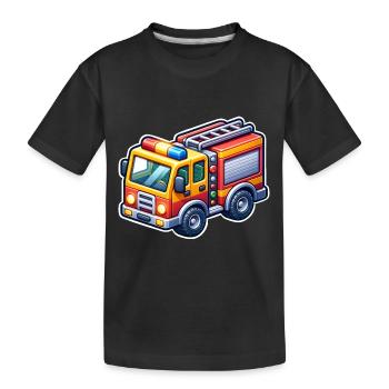 Feuerwehr - Kinder Premium Bio T-Shirt - Schwarz - Vorne