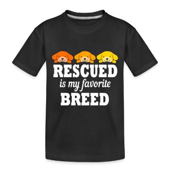 Hund Rettung Tierrechte Tierrettung Tierheim - Kinder Premium Bio T-Shirt - Schwarz - Vorne