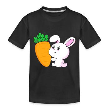Carrot Vegetables - Kids' Premium Organic T-Shirt - black - Front