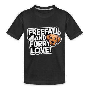 Fallschirm Hund Fallshirmspringer Skydive Fan - Kinder Premium Bio T-Shirt - Schwarz - Vorne