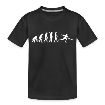 Evolution Frisbee - Kids' Premium Organic T-Shirt - black - Front
