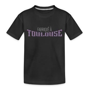 fabriqué à Toulouse. cadeau Toulouse - T-shirt bio Premium Enfant - noir - Devant