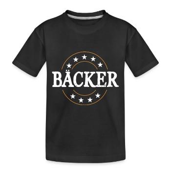 Bäcker Beruf - Kinder Premium Bio T-Shirt - Schwarz - Vorne