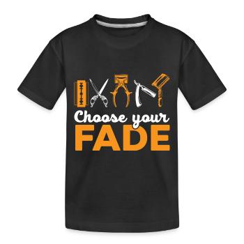 Choisissez votre barre de tondeuse à cheveux Fade Barbershop - T-shirt bio Premium Enfant - noir - Devant
