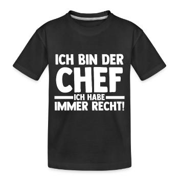 Arbeit Kollegen Büro Teamleiter Führungskraft Chef - Kinder Premium Bio T-Shirt - Schwarz - Vorne