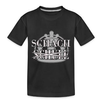 Schach Statt Schule Schachspieler Geschenkidee - Kinder Premium Bio T-Shirt - Schwarz - Vorne