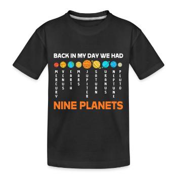 Univers du système solaire - T-shirt bio Premium Enfant - noir - Devant