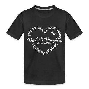 Geschwister Seite An Seite Vater Und Tochter - Kinder Premium Bio T-Shirt - Schwarz - Vorne