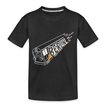 Train des graffitis de Berlin - T-shirt bio Premium Enfant - noir - Devant