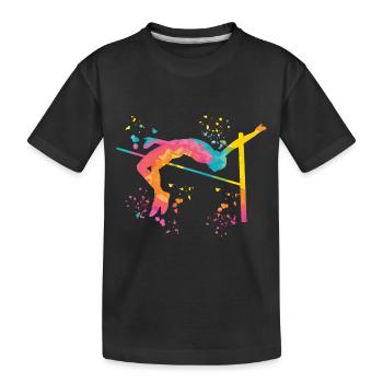 High Jumper Watercolor High Jump - Kids' Premium Organic T-Shirt - black - Front