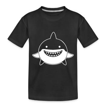 Hai - Kinder Premium Bio T-Shirt - Schwarz - Vorne