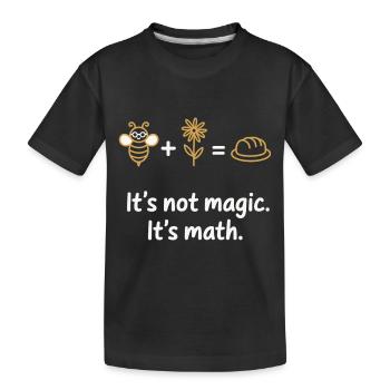 Ohne Biene kein Brot – Mathe-Shirt - Kinder Premium Bio T-Shirt - Schwarz - Vorne