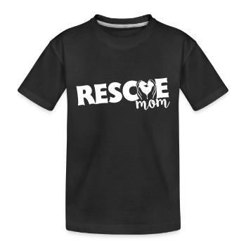 Rescue Mom - Kids' Premium Organic T-Shirt - black - Front