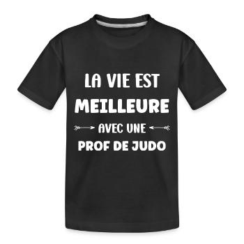 Prof de judo - T-shirt bio Premium Enfant - noir - Devant