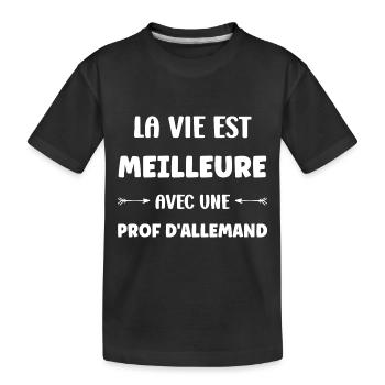 prof allemand - T-shirt bio Premium Enfant - noir - Devant