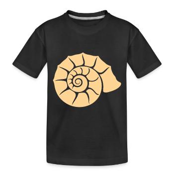 shell - Kids' Premium Organic T-Shirt - black - Front