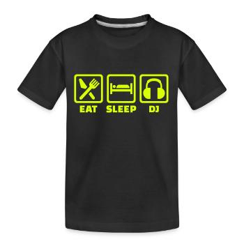 DJ - Kinder Premium Bio T-Shirt - Schwarz - Vorne