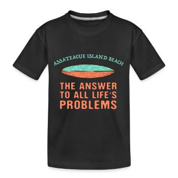 Assateague Island Beach Answer To All Life's - Kinder Premium Bio T-Shirt - Schwarz - Vorne