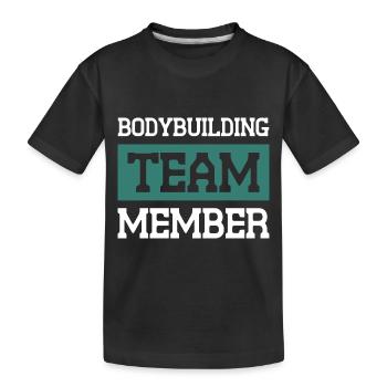 Équipe de musculation - T-shirt bio Premium Enfant - noir - Devant