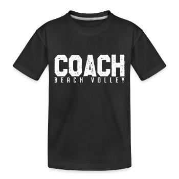 Coach Beach volley. entraineur de beach volley. - T-shirt bio Premium Enfant - noir - Devant