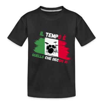 Il Tempo Quello Che Decido Io Strumento Musicale - Kinder Premium Bio T-Shirt - Schwarz - Vorne