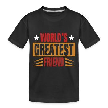 World's Best Friend - Kids' Premium Organic T-Shirt - black - Front