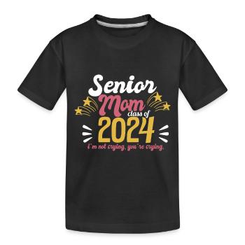 Senior Mom Class of 2024 Funny Graduation Party - Kinder Premium Bio T-Shirt - Schwarz - Vorne