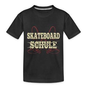 Skateboard Statt Schule Skateboarder Geschenkideen - Kinder Premium Bio T-Shirt - Schwarz - Vorne