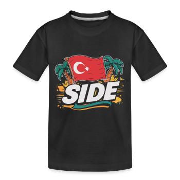 Turkey Side - Kids' Premium Organic T-Shirt - black - Front