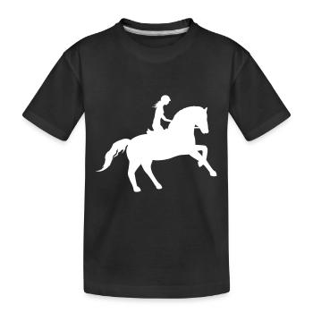 L’élégance équestre - T-shirt bio Premium Enfant - noir - Devant