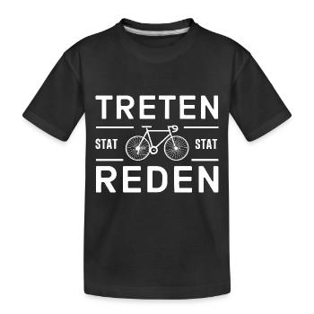 Radfahrer Radfahren Radrennen für einen - Kinder Premium Bio T-Shirt - Schwarz - Vorne