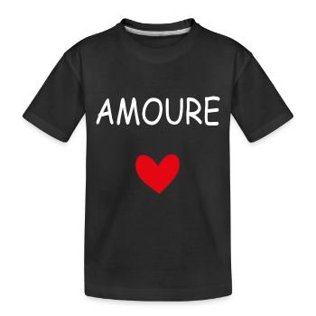 AMOUR COEUR - T-shirt bio Premium Enfant - noir - Devant