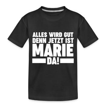 Marie - Kinder Premium Bio T-Shirt - Schwarz - Vorne