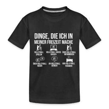 Volleyballer Volleyballspieler Volleyball - Kinder Premium Bio T-Shirt - Schwarz - Vorne
