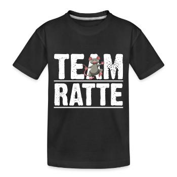 Nagetier Ratte Ratten - Kinder Premium Bio T-Shirt - Schwarz - Vorne