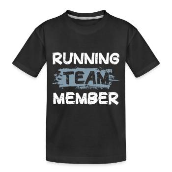 Équipe de course à pied - T-shirt bio Premium Enfant - noir - Devant