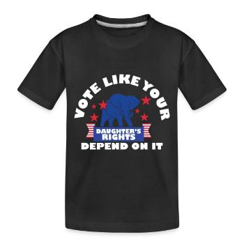 Votez comme les droits de votre fille - T-shirt bio Premium Enfant - noir - Devant