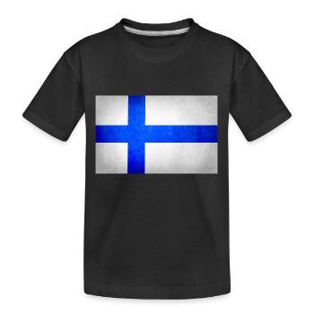 Drapeau de la Finlande, drapeau de la Finlande - T-shirt bio Premium Enfant - noir - Devant