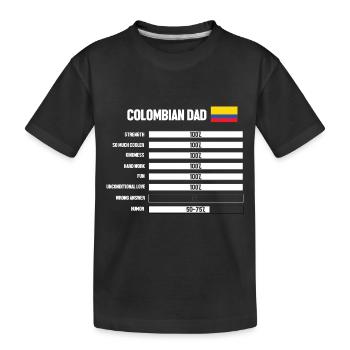 Kolumbien - Kinder Premium Bio T-Shirt - Schwarz - Vorne