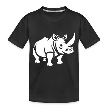 Nashorn - Kinder Premium Bio T-Shirt - Schwarz - Vorne