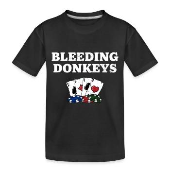 Bleeding Donkeys Gambler Poker Jeu Poker - T-shirt bio Premium Enfant - noir - Devant
